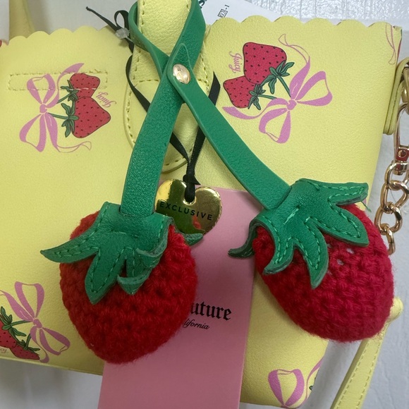 NWT Juicy Couture Sweet 🍓 Strawberry Mini Tote in Yellow Iris - Picture 6 of 11